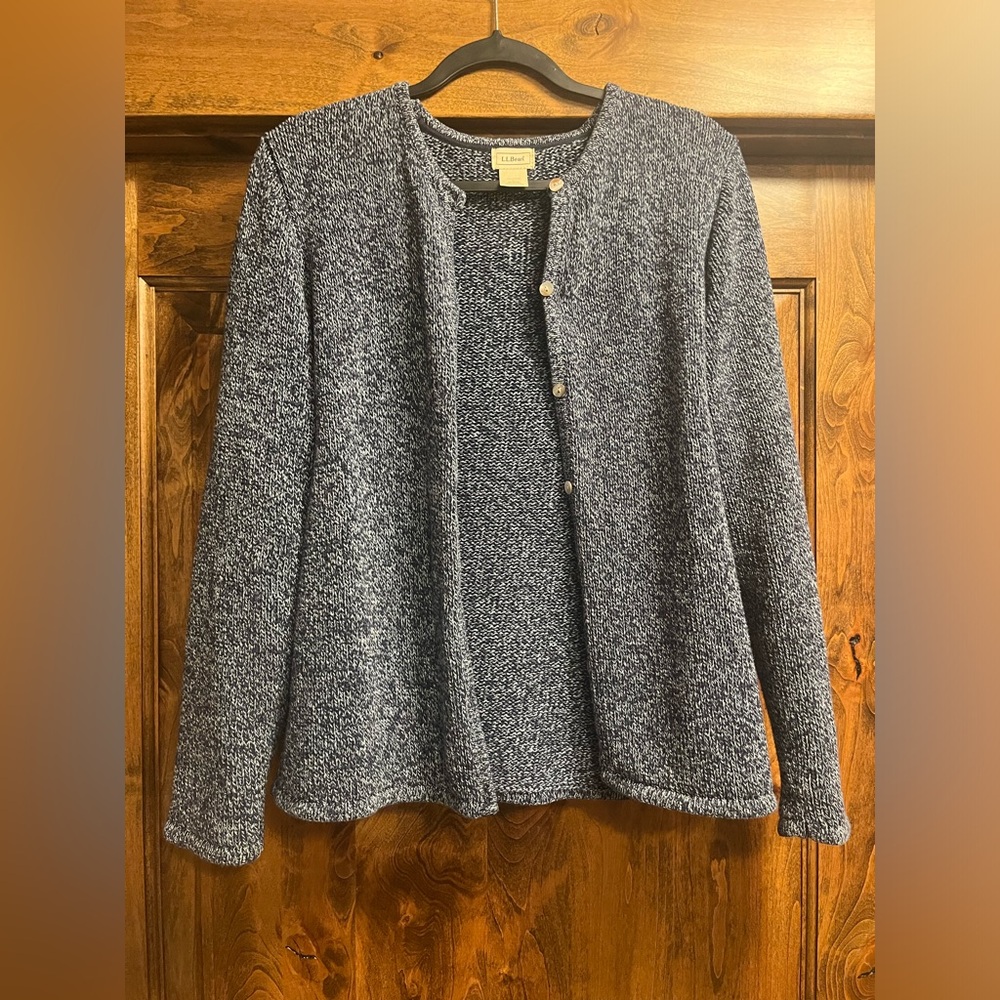 L.l bean cotton cardigan